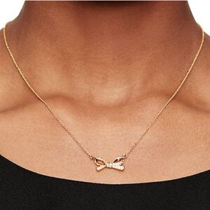 kate spade ♠️ mini bow rhinestone necklace
